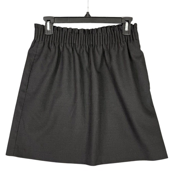 J. Crew Factory Dresses & Skirts - J.Crew Wool Blend Short Skirt Women's‎ 2 Black Elastic Waist Short Lining